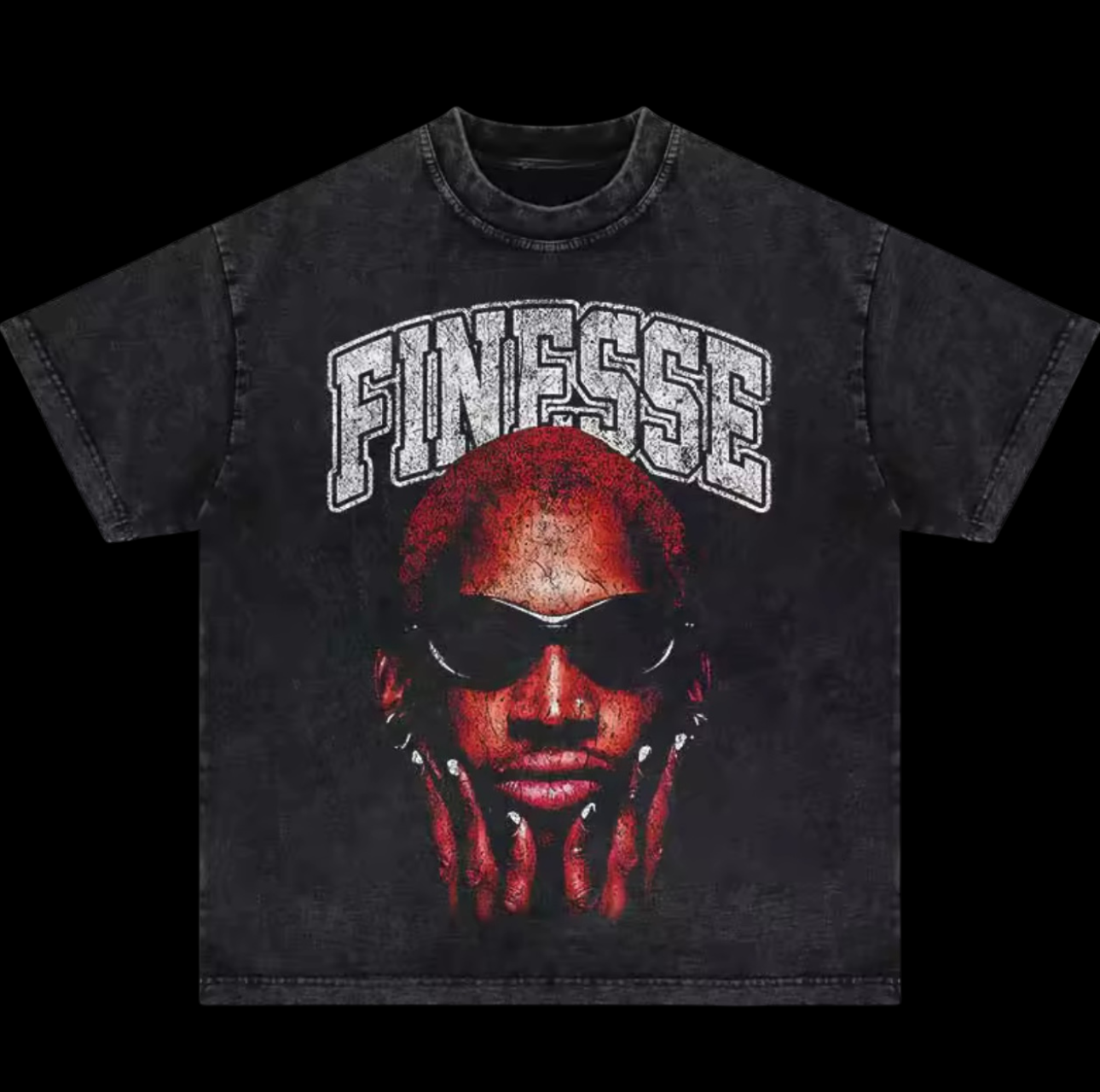 “Dennis Rodman Tee” (Washed Black)